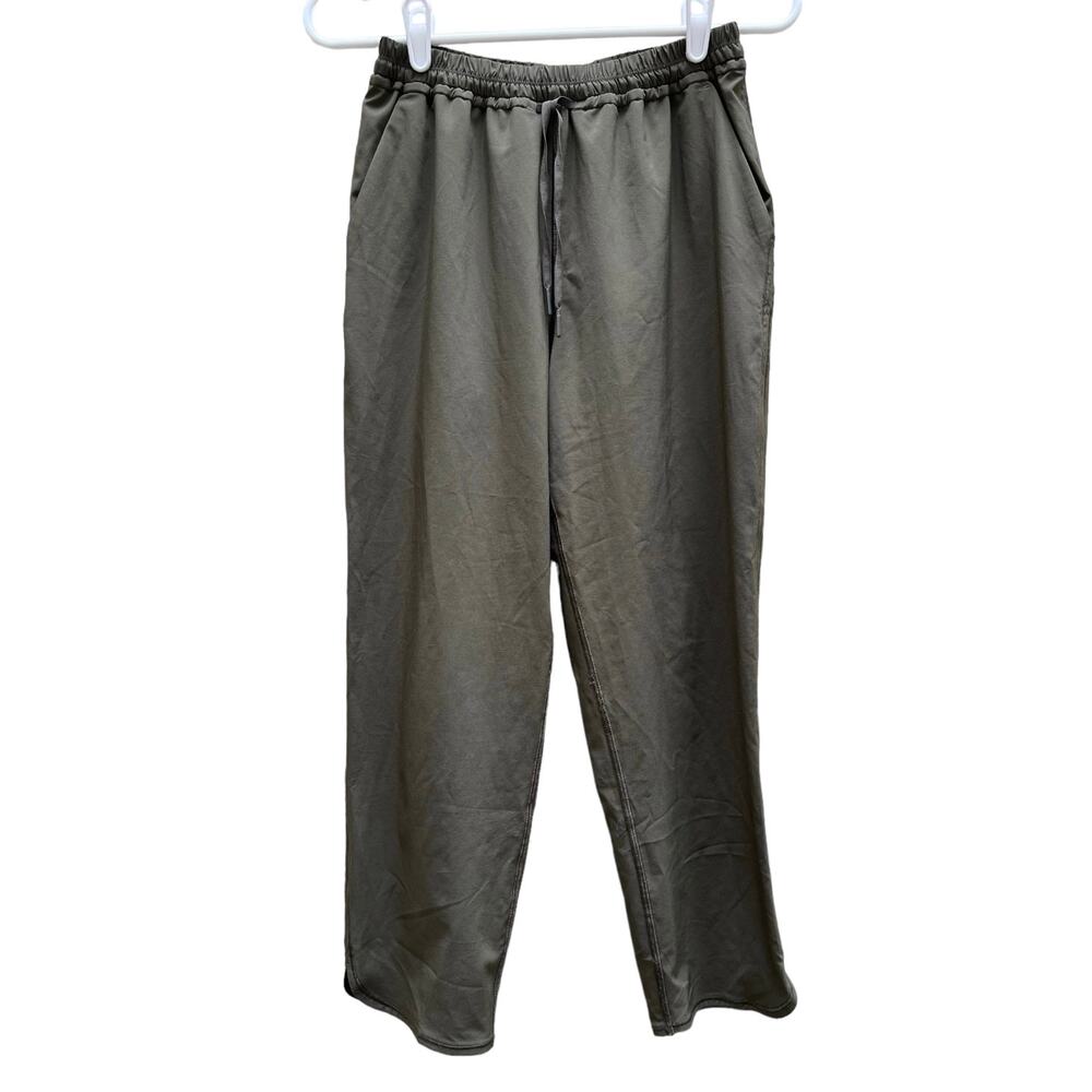 Lululemon Keep it Classic Crop 23" Dark Olive Pockets Elastic Waist Women's 4